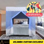 Kelambu Custom Motif Bunga Special Request